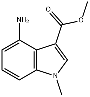 1H-Indole-3-carboxylicacid,4-amino-1-methyl-,methylester(9CI) 구조식 이미지