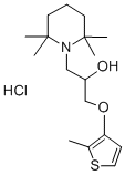 1-Piperidineethanol, alpha-(((2-methyl-3-thienyl)oxy)methyl)-2,2,6,6-t etramethyl-, hydrochloride Structure