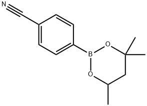 4-(4,4,6-Trimethyl-1,3,2-dioxaborinan-2-yl)benzonitrile Structure