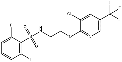 N-(2-{[3-chloro-5-(trifluoromethyl)-2-pyridinyl]oxy}ethyl)-2,6-difluorobenzenesulfonamide 구조식 이미지