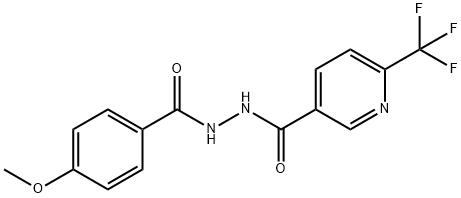 N'-(4-methoxybenzoyl)-6-(trifluoromethyl)nicotinohydrazide 구조식 이미지