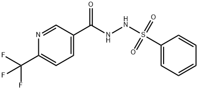 N'-{[6-(trifluoromethyl)-3-pyridinyl]carbonyl}benzenesulfonohydrazide Structure