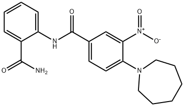 N-[2-(aminocarbonyl)phenyl]-4-(1-azepanyl)-3-nitrobenzenecarboxamide Structure
