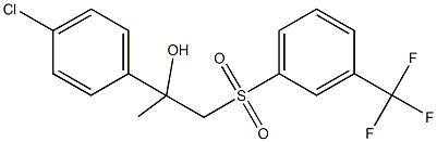 2-(4-chlorophenyl)-1-{[3-(trifluoromethyl)phenyl]sulfonyl}-2-propanol 구조식 이미지