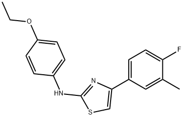 2-[(4-Ethoxyphenyl)amino]-4-(4-fluoro-3-methylphenyl)-1,3-thiazole98% 구조식 이미지