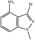 4-아미노-3-브로모-1-메틸인다졸 구조식 이미지