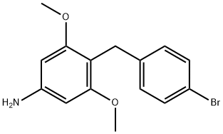 4-(4-Bromobenzyl)-3,5-dimethoxyaniline Structure