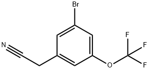3-Bromo-5-(trifluoromethoxy)phenylacetonitrile 구조식 이미지