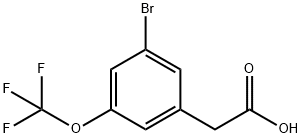 3-BroMo-5-(trifluoroMethoxy)-phenylacetic acid 구조식 이미지