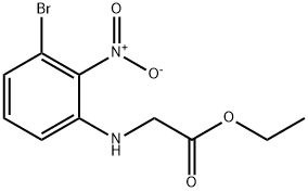 Glycine, N-(3-bromo-2-nitrophenyl)-, ethyl ester Structure