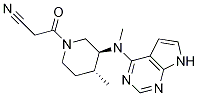 3-((3S,4R)-4-Methyl-3-(Methyl(7H-pyrrolo[2,3-d]pyriMidin-4-yl)aMino)piperidin-1-yl)-3-oxopropanenitrile Structure
