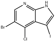 5-BroMo-4-chloro-3-iodo-1H-pyrrolo[2,3-b]pyridine 구조식 이미지