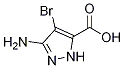 3-AMino-4-broMo-1H-pyrazol-5-carboxylic acid 구조식 이미지