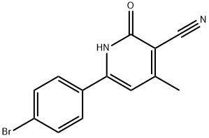 6-(4-BROMOPHENYL)-1,2-DIHYDRO-4-METHYL-2-OXOPYRIDINE-3-CARBONITRILE 구조식 이미지