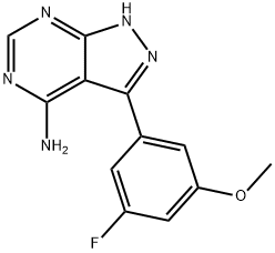3-(3-fluoro-5-methoxyphenyl)-1H-pyrazolo[3,4-d]pyrimidin-4-amine Structure