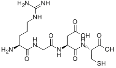 H-ARG-GLY-ASP-CYS-OH Structure