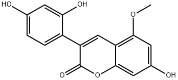 7,2',4'-Trihydroxy-5-Methoxy-3-phenylcouMarin 구조식 이미지