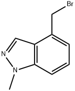 4-브로모메틸-1-메틸인다졸 구조식 이미지