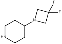 4-(3,3-difluoroazetidin-1-yl)piperidine hydrochloride Structure