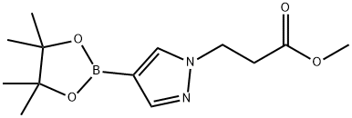 methyl 3-(4-(4,4,5,5-tetramethyl-1,3,2-dioxaborolan-2-yl)-1H-pyrazol-1-yl)propanoate Structure