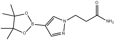 3-(4-(4,4,5,5-tetramethyl-1,3,2-dioxaborolan-2-yl)-1H-pyrazol-1-yl)propanamide 구조식 이미지