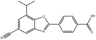 4-(5-cyano-7-isopropylbenzo[d]oxazol-2-yl)benzoic acid Structure