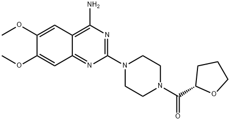 Piperazine, 1-(4-amino-6,7-dimethoxy-2-quinazolinyl)-4-[(tetrahydro-2-furanyl)carbonyl]-, (S)- Structure