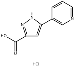 5-PYRIDIN-3-YL-1H-PYRAZOLE-3-CARBOXYLIC ACIDHYDROCHLORIDE Structure