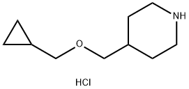 4-[(CYCLOPROPYLMETHOXY)METHYL]PIPERIDINEHYDROCHLORIDE Structure