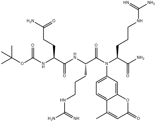 BOC-GLN-ARG-ARG-AMC ACETATE SALT Structure