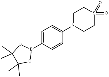 4-[4-(4,4,5,5-TETRAMETHYL-[1,3,2]DIOXABOROLAN-2-YL)-PHENYL]-THIOMORPHOLINE 1,1-DIOXIDEC Structure