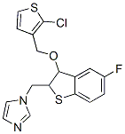 5-Fluoro-3-[(2-chloro-3-thienyl)methoxy]-2-[(1H-imidazol-1-yl)methyl]-2,3-dihydrobenzo[b]thiophene 구조식 이미지