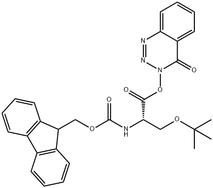 Fmoc-O-tert-Butyl-L-serine 3,4-dihydro-4-oxo-1,2,3-benzotriazin-3-yl ester Structure