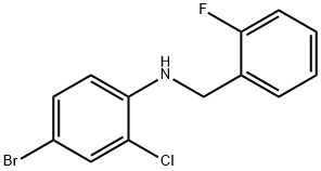 4-BroMo-2-chloro-N-(2-fluorobenzyl)aniline, 97% Structure