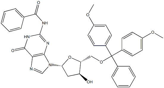 N2-Benzoyl-2'-deoxy-5'-O-DMT-D-guanosine Structure