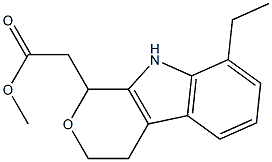 ETODOLAC관련화합물A(25MG)((+/-)-8-ETHYL-1-METHYL-1,3,4,9-TETRAHYDROPYRANO[3,4-B]-INDOLE-1-ACETICACID) 구조식 이미지