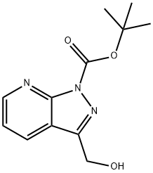 1H-Pyrazolo[3,4-b]pyridine-1-carboxylic acid, 3-(hydroxyMethyl)-, 1,1-diMethylethyl ester Structure