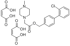 4-((4-Methyl-1-piperazinyl)acetoxymethyl)-2'-chlorobiphenyl dihydrogen maleate 구조식 이미지
