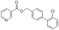 3-Pyridinecarboxylic acid, (2'-chloro(1,1'-biphenyl)-4-yl)methyl ester Structure
