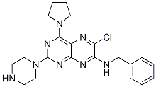 7-benzylamino-6-chloro-2-piperazino-4-pyrrolidinopteridine Structure