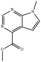 methyl 7-methyl-7H-pyrrolo[2,3-d]pyrimidine-4-carboxylate Structure