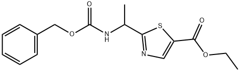 5-Thiazolecarboxylic acid, 2-[1-[[(phenylMethoxy)carbonyl]aMino]ethyl]-, ethyl ester Structure