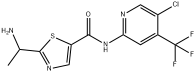 5-ThiazolecarboxaMide, 2-(1-aMinoethyl)-N-[5-chloro-4-(trifluoroMethyl)-2-pyridinyl]- 구조식 이미지