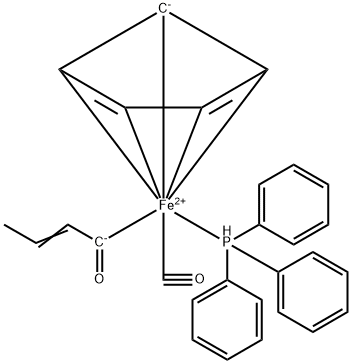 (S)-(+)-CROTONYL CYCLOPENTANEDIENYL IRON CARBONYL TRIPHENYLPHOSPHINE COMPLEX Structure