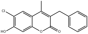 3-(benzyl)-6-chloro-7-hydroxy-4-methyl-coumarin Structure