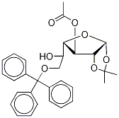 3-아세틸-1,2-O-이소프로필리덴-6-O-트리틸-α-D-갈락토푸라노스 구조식 이미지