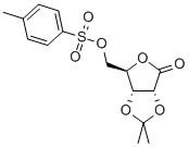 5-(p-Toluenesulfonate)-2,3-O-isopropylidene-2-C-methyl-D-ribonic-gamma-lactone Structure