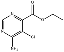 4-PyriMidinecarboxylic acid, 6-aMino-5-chloro-, ethyl ester Structure