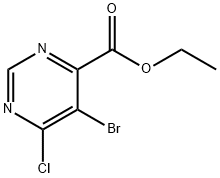 ETHYL 5-BROMO-6-CHLOROPYRIMIDINE-4-CARBOXYLATE Structure