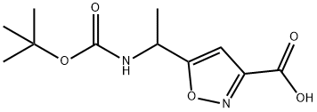 3-Isoxazolecarboxylic acid, 5-[1-[[(1,1-diMethylethoxy)carbonyl]aMino]ethyl]- Structure